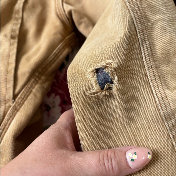 VTG Carhartt Men's XL Tan Chore Jacket Blanket Lined Duck Canvas Work USA - Picture 9 of 12